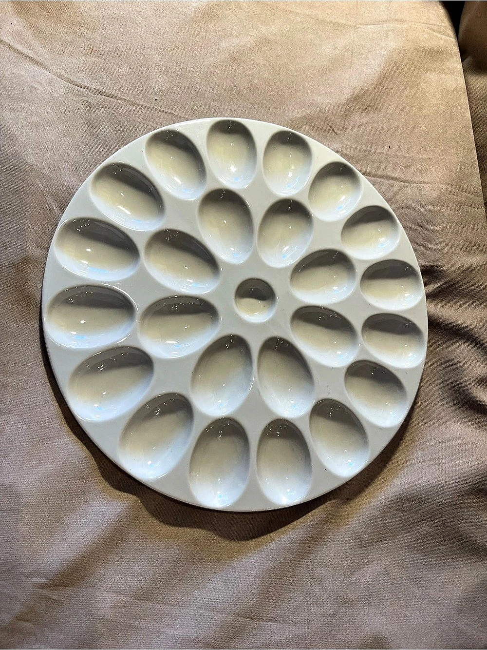 White Ceramic Egg Dish
